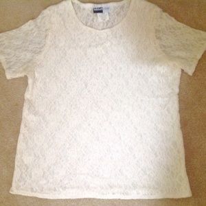 BELDOCH POPPER STRETCH NYLON LACE SIZE LARGE TOP